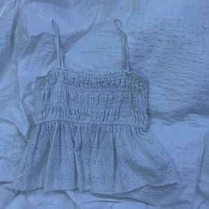 Flowy white tank top